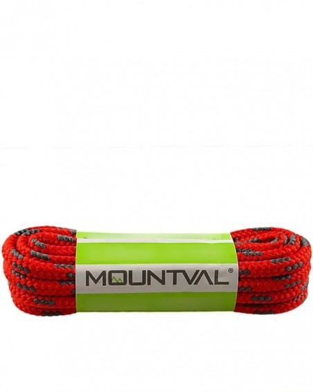 Czerwono-szare, trekkingowe sznurówki do butów, 90 cm, Mountval