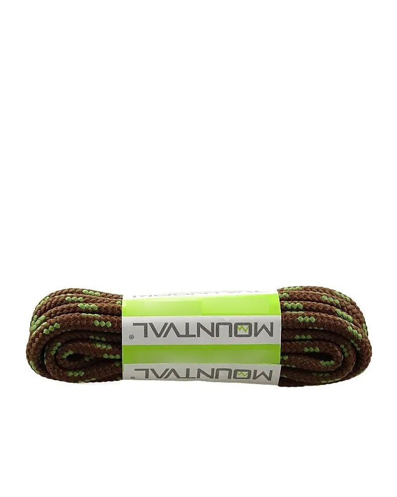 Brązowo-zielone, trekkingowe sznurówki do butów, 90 cm, Mountval