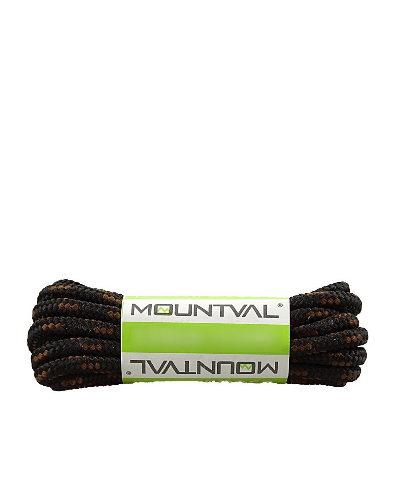 Czarno-brązowe, trekkingowe sznurówki do butów, 90 cm, Mountval