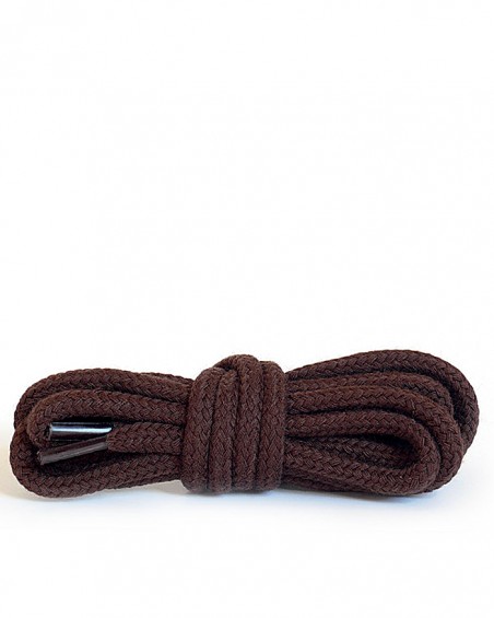 Ciemnobrązowe, okrągłe grube, sznurówki do butów, 180 cm, Kaps