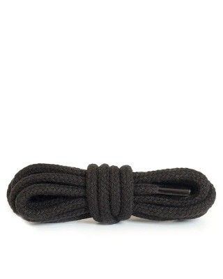 Czarne, okrągłe grube, sznurówki do butów, 45 cm, Kaps