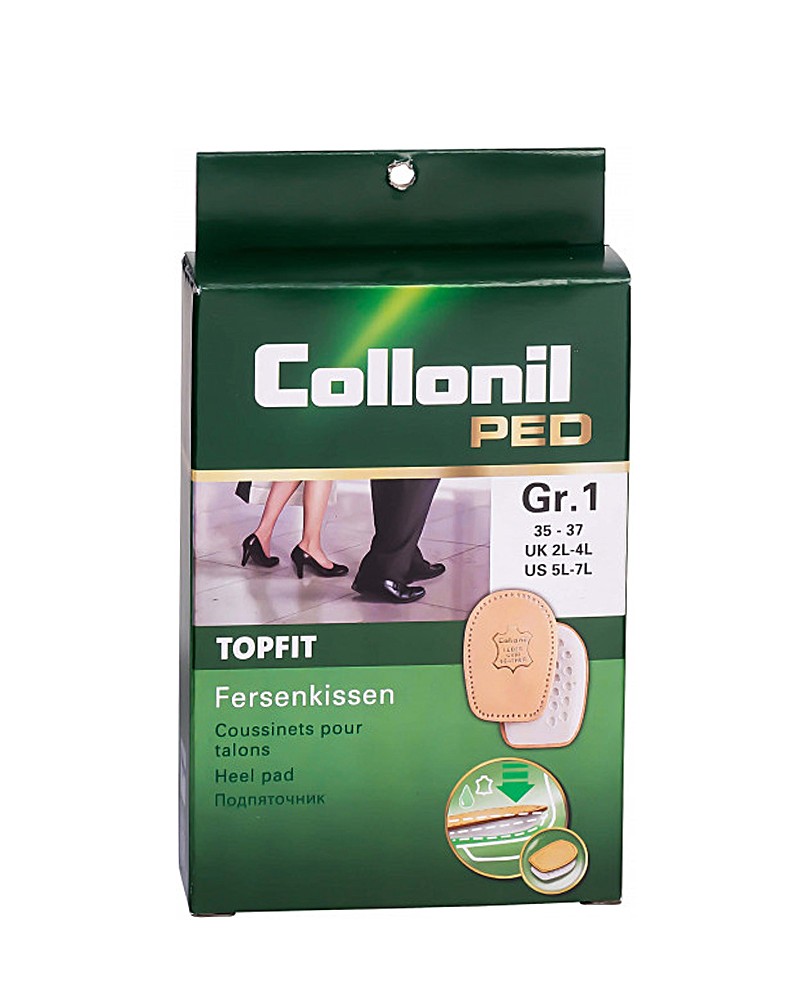 Podpiętek skórzany do butów, 35-40, na lateksie, Topfit Fersenkissen Collonil