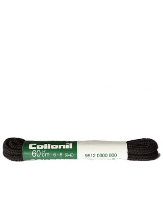 Czarne, okrągłe grube sznurówki do butów, 60 cm, Collonil