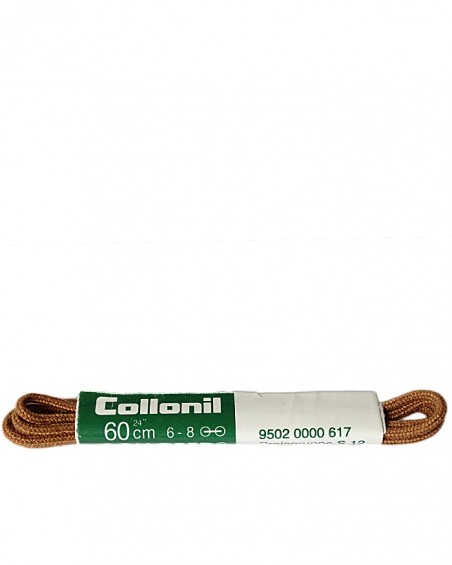 Jasnobrązowe, okrągłe cienkie sznurówki do butów, 60 cm, Collonil