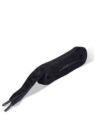Aksamitne, czarne, płaskie sznurówki do butów, 120 cm, Kaps