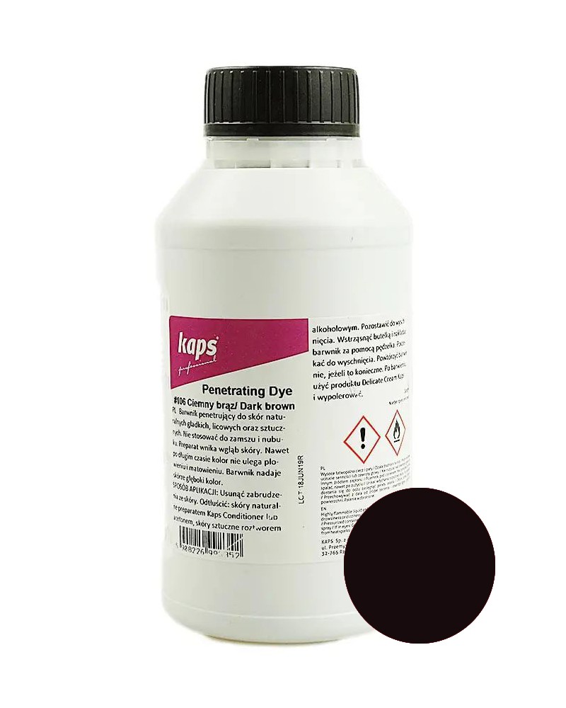 Leather Penetrating Dye, czarny barwnik penetrujący do skór, 500 ml