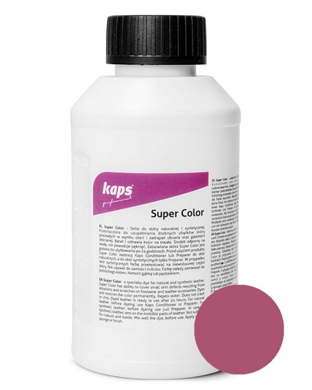 Farba do skór naturalnych, różowa, Super Color, 500 ml, 125, Kaps