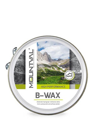 Bezbarwna pasta woskowa do butów, B-Wax Mountval, 100 ml