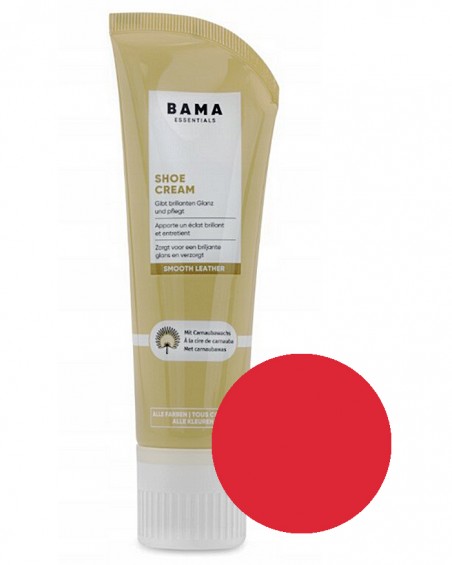 Czerwony krem, pasta do butów, Shoe Cream Essentials Bama, 018, 75 ml