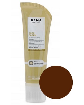 Ciemnobrązowy krem, pasta do butów, Shoe Cream Essentials Bama, 033, 75 ml
