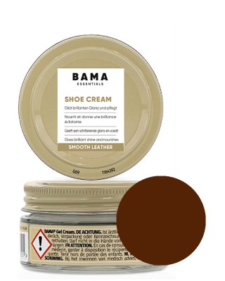 Brązowy krem, pasta do butów, Shoe Cream Essentials Bama, 032, 50 ml