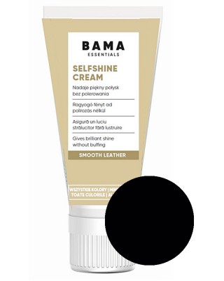 Czarna pasta do butów, samonabłyszczająca, Selfshine Cream Essentials Bama