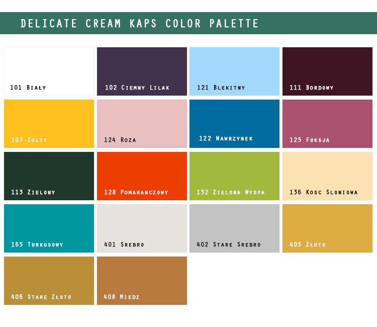 Paleta kolorów Delicate Creme Kaps